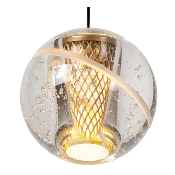 Lucide DILENKO - Lámpara colgante - Ø 14 cm - LED - 1x4,2W 2700K - Oro mate / Latón - detalle 1